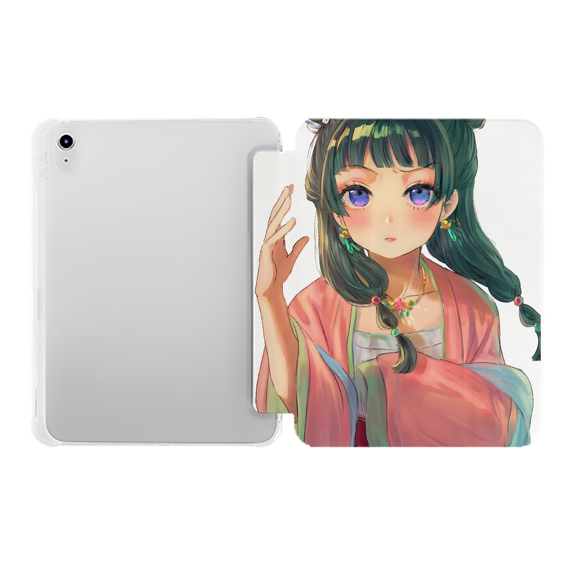 （画像用） 薬屋のひとりごと The Apothecary Diaries IPad ケース ペン収納付き 三つ折りスタンド PUレザー×シリコン 対応機種9.5/10.5/10.9インチ